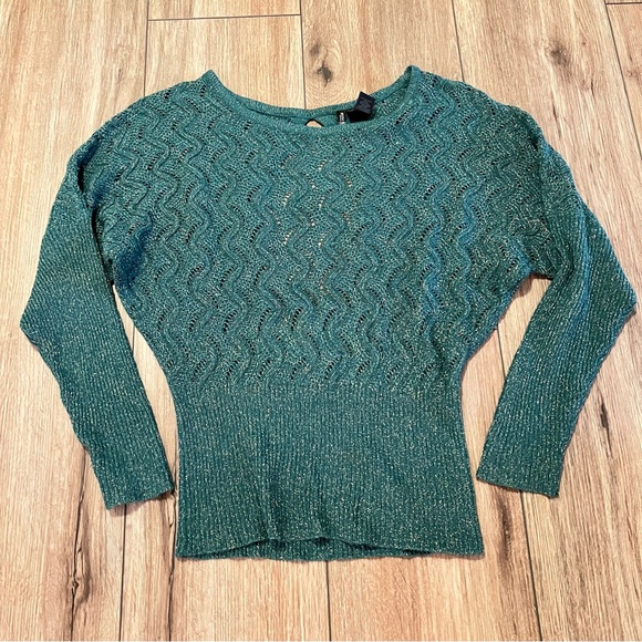 Teal Sparkle Sweater - Picture 7 of 8